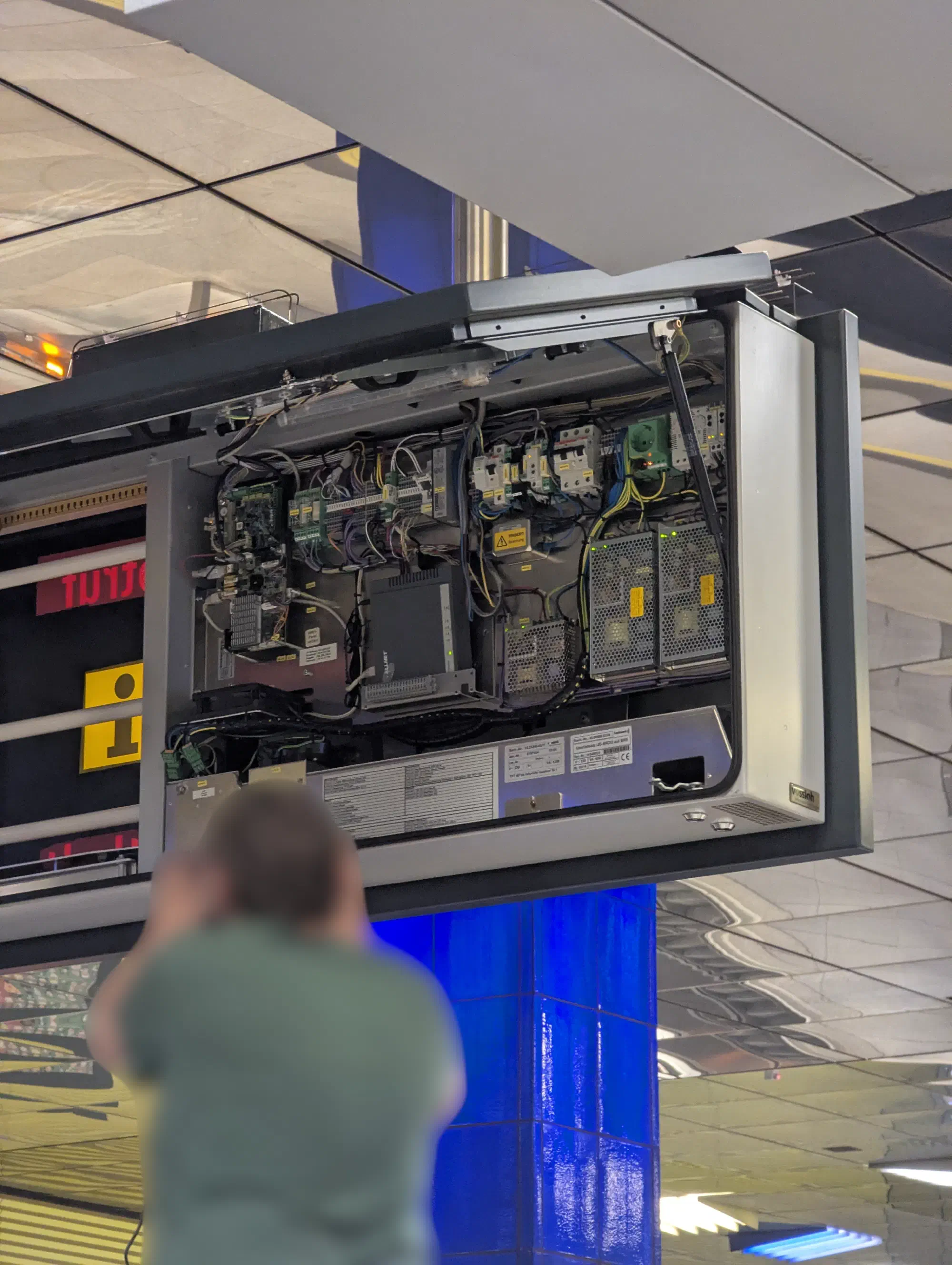 Open subway arrival display